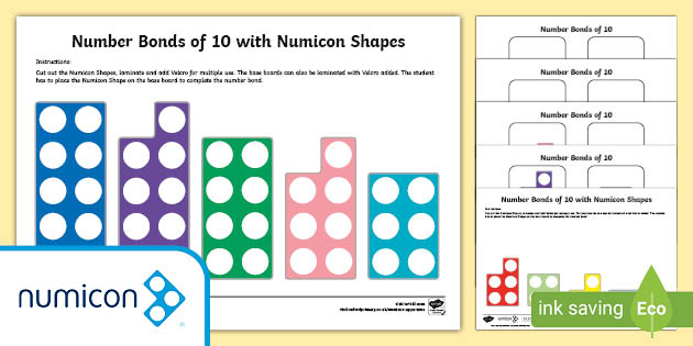 Making 10 Using Numicon Shapes Activity Sheet, 59% OFF